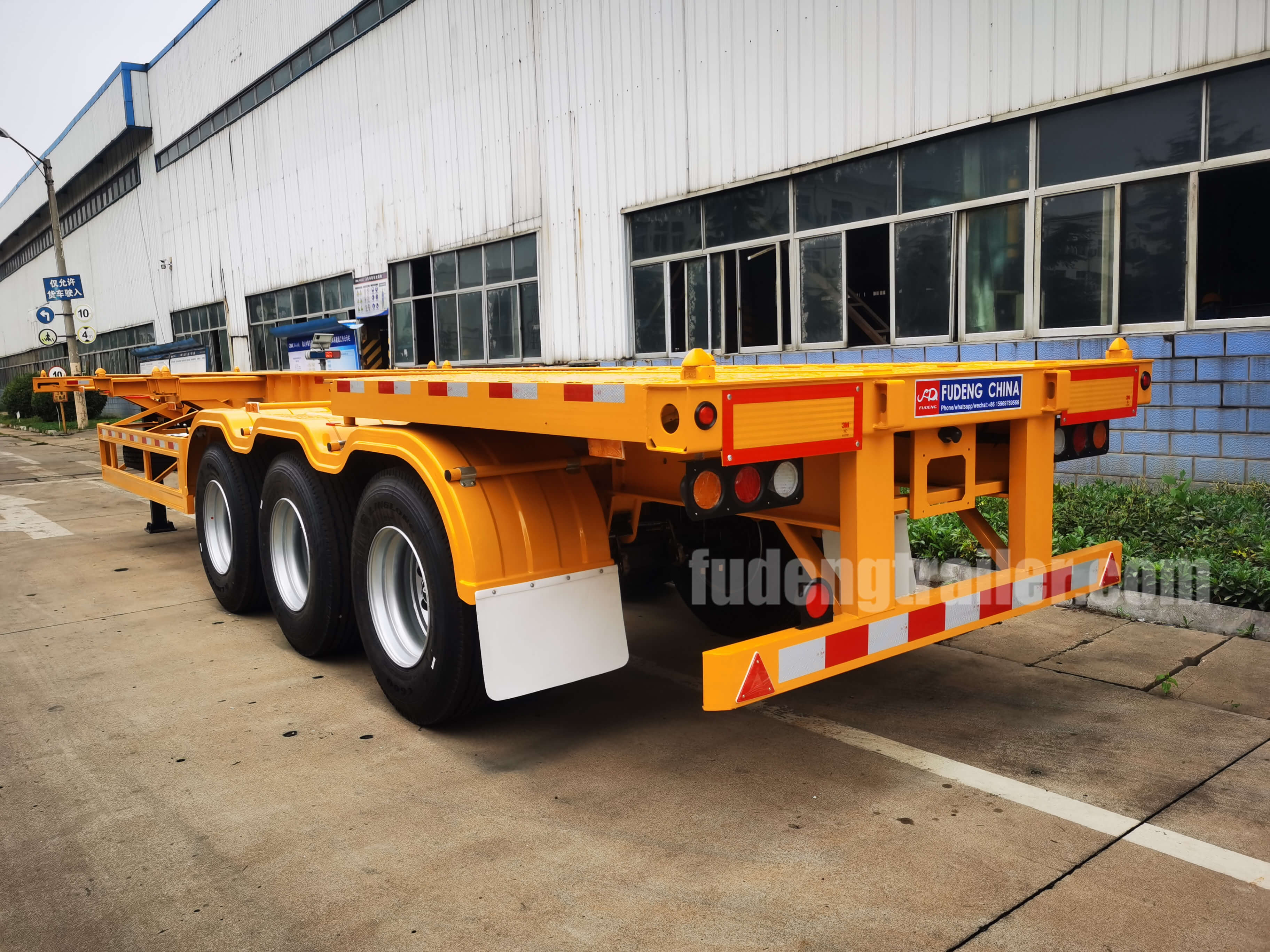 40ft Tri Axles Container Chassis Skeleton Trailers For Sale In China 3717